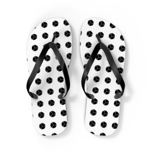 Oblitex Pattern Flip Flops - Black & White Sport Beach Sandals