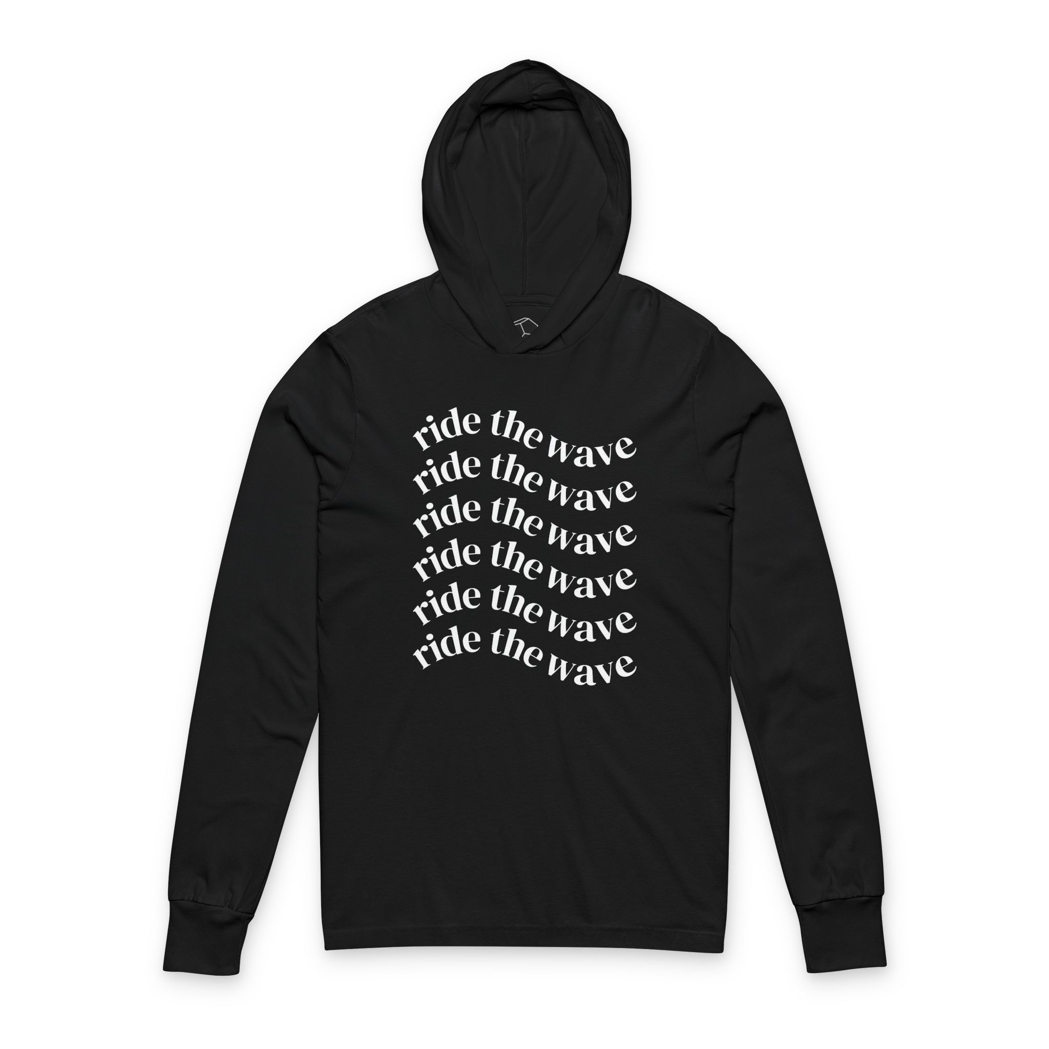 Ride the Wave Hooded Long Sleeve Tee — Minimal Surf Graphic - Image 3