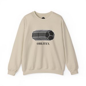 OBLITEX Geometric Logo Sweatshirt – Modern Minimal Front Logo Crewneck